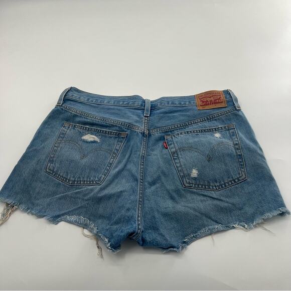 Levi's Pants - Levi’s 501 Distressed Mini Booty Shorts Jean Denim